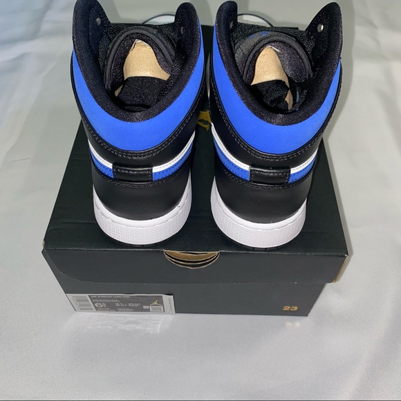 Nike Air Jordan 1 Mid GS Racer Blue 5Y 6.5W NEW - Picture 5 of 5